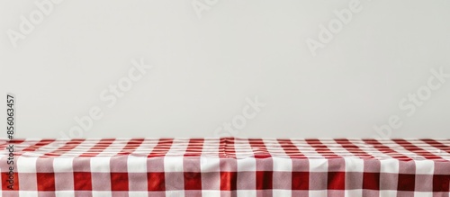 Red and white fabric tablec...