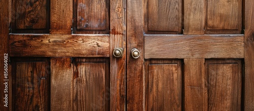 close-up of doors of wooden...
