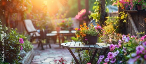Cozy terrace in the garden ...