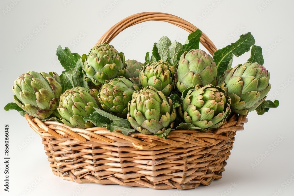 Obraz premium Basket of Fresh Artichokes