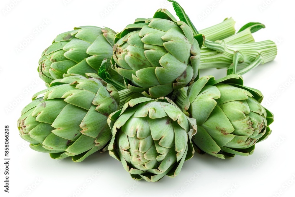 Obraz premium Fresh Green Artichokes Stack