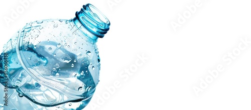 plastic water bottle bent i...