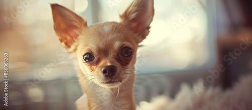 a photo of a tiny cute chih...