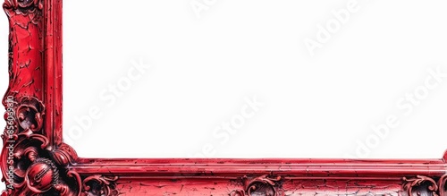 antique red frame isolated ...