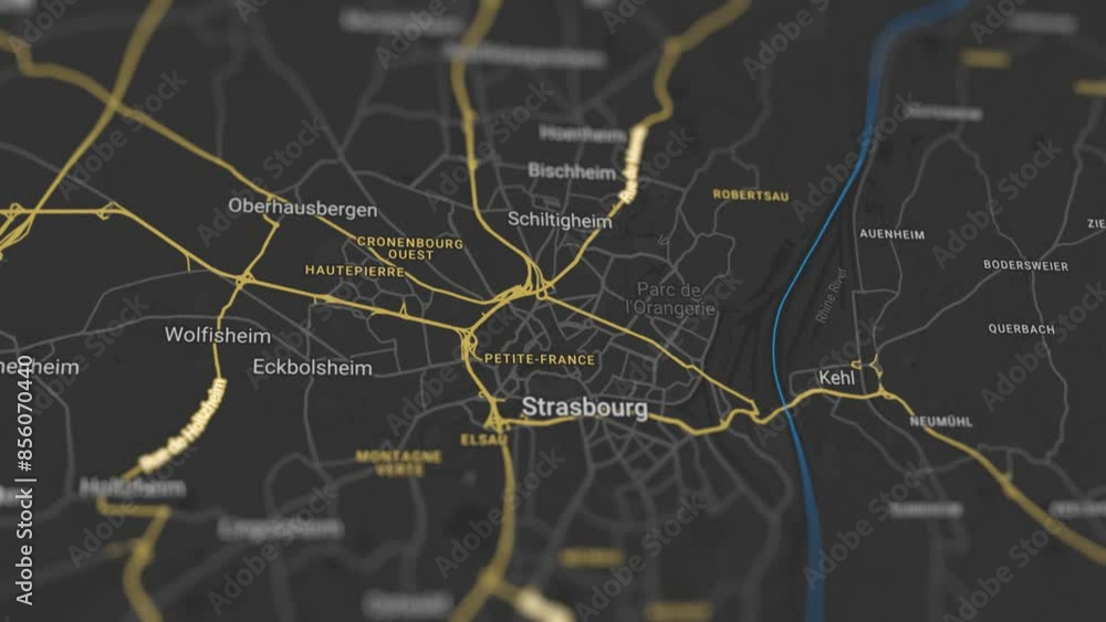 Strasbourg Map France, Slider Shot Strasbourg Map France, Slider Shot