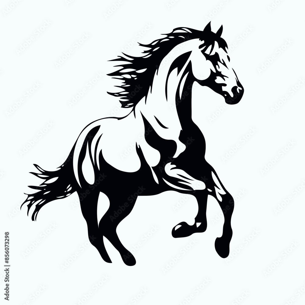 horse silhouette isolated on white background horse silhouette isolated on white background