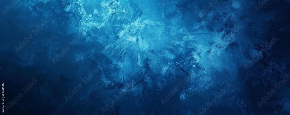 Obraz premium Dark, deep blue gradient noise texture background for design elements