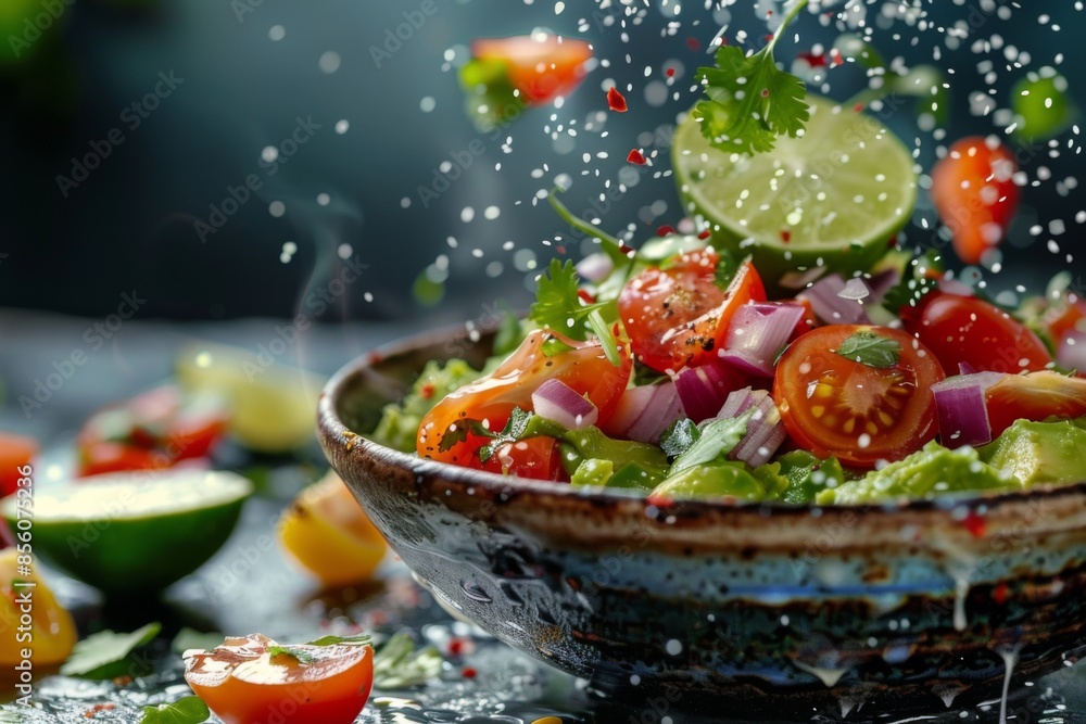 Fresh Guacamole Salad with Tomatoes and Lime Fresh Guacamole Salad with Tomatoes and Lime