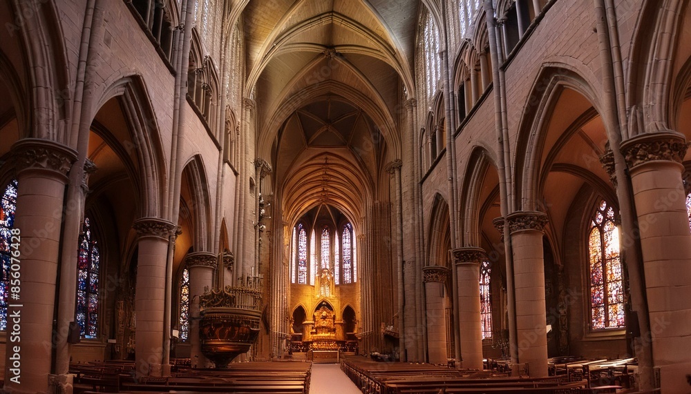 Fototapeta premium interior of the cathedral of saint