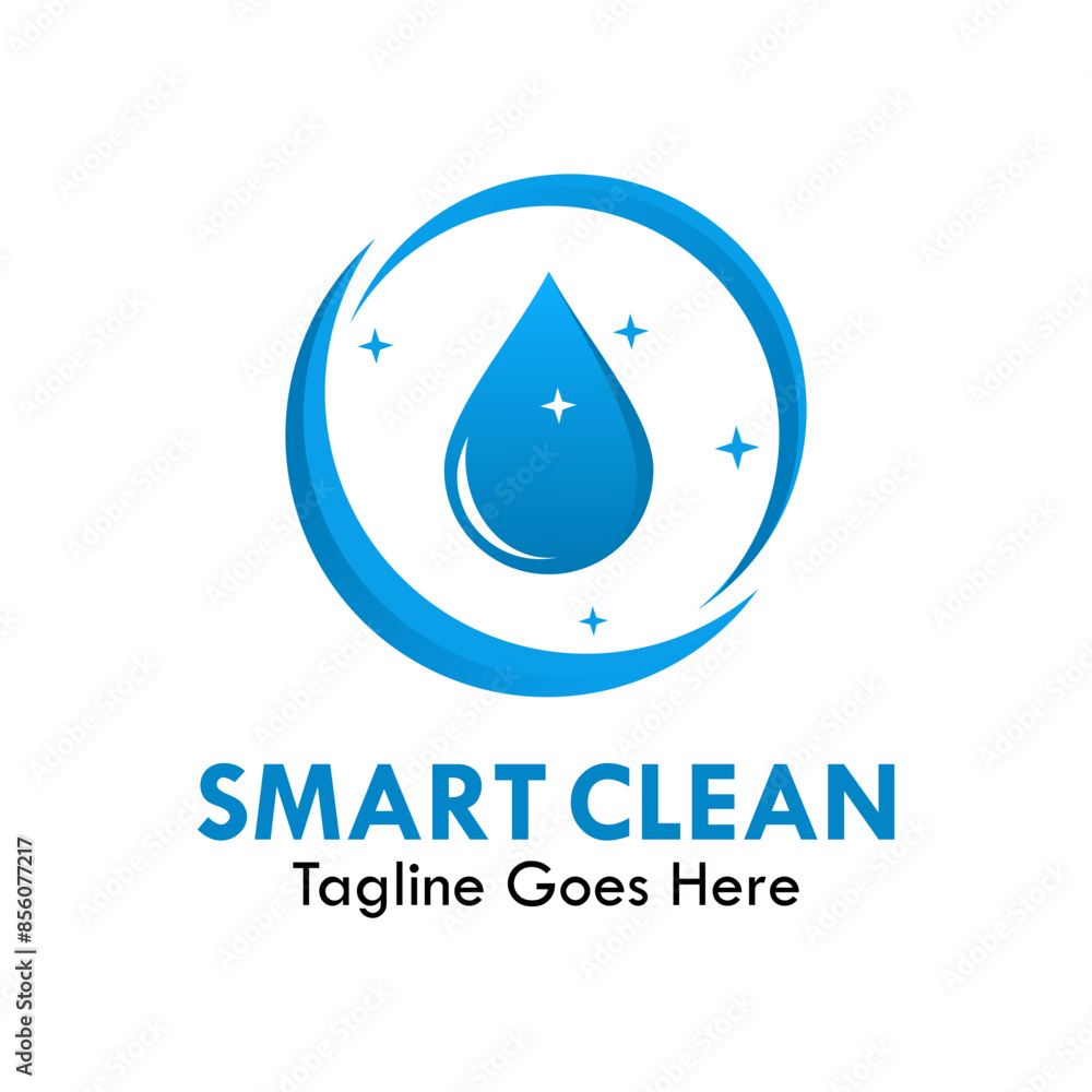 Smart cleaning design logo template illustration Smart cleaning design logo template illustration