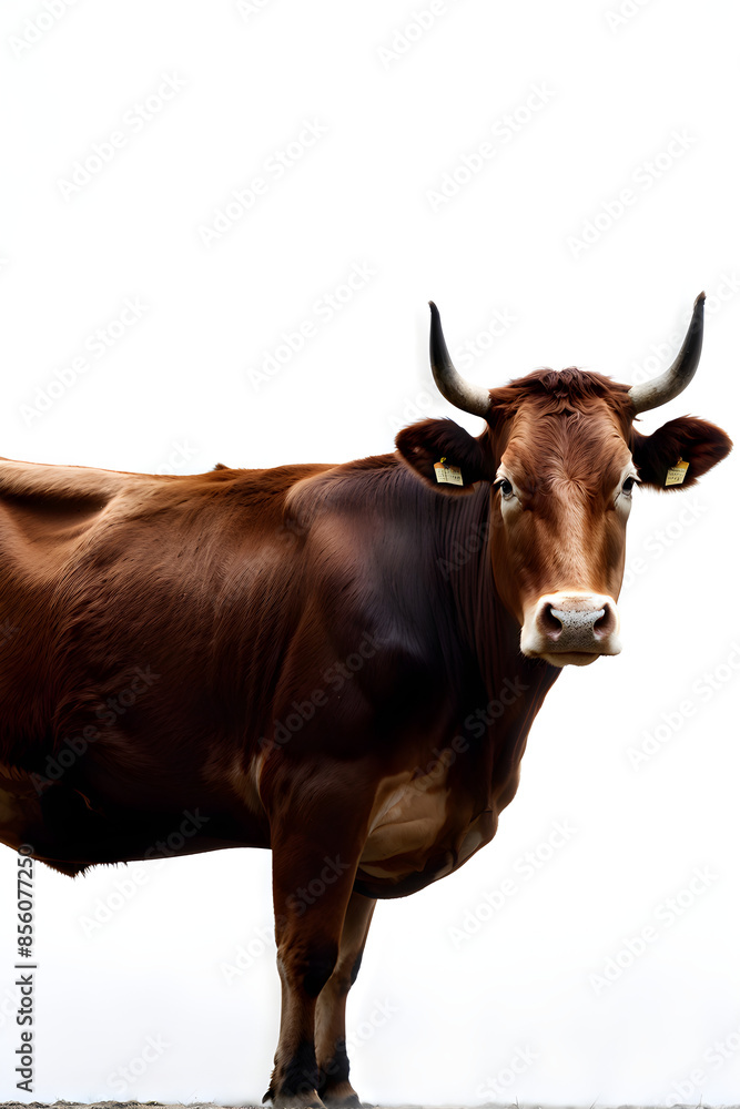 brown cow on a white background brown cow on a white background