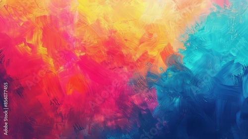 Abstract oil painting with vibrant colors and fluid brushstrokes, reminiscent of Impressionism and Surrealism, perfect for wall art or design inspiration.