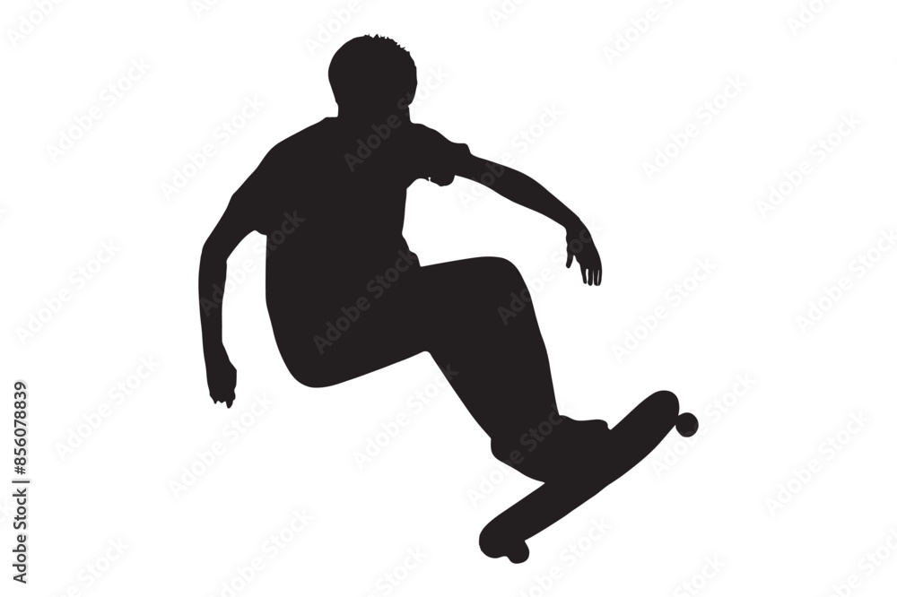 silhouette image of a Skateboarding. silhouette image of a Skateboarding.