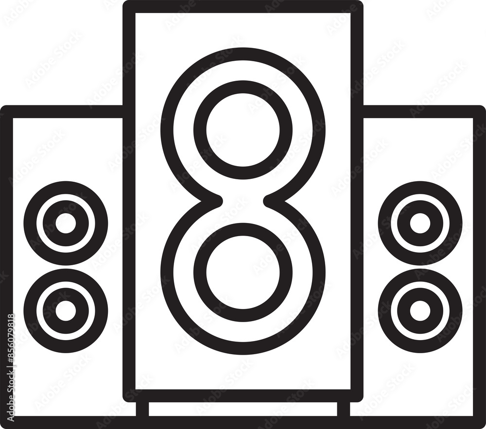 Loudspeaker Line Icon Loudspeaker Line Icon