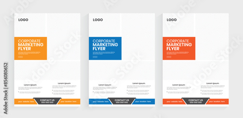 A4 marketing flyer with EPS-10 editable file. a business proposal, and a handout flyer template for advertising. 