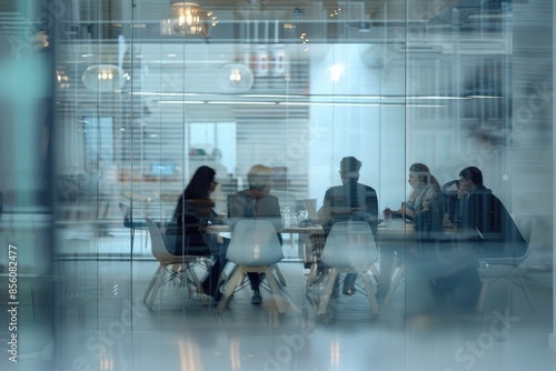 Modern Office Meeting Room in Motion