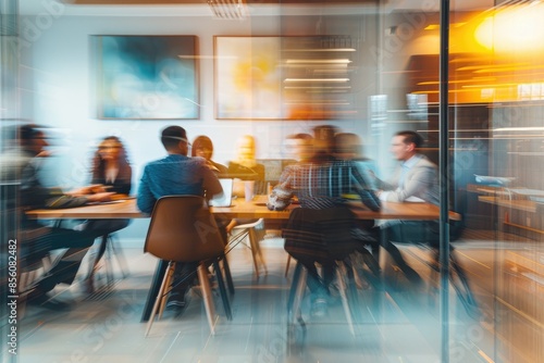 Modern Office Meeting Room in Motion