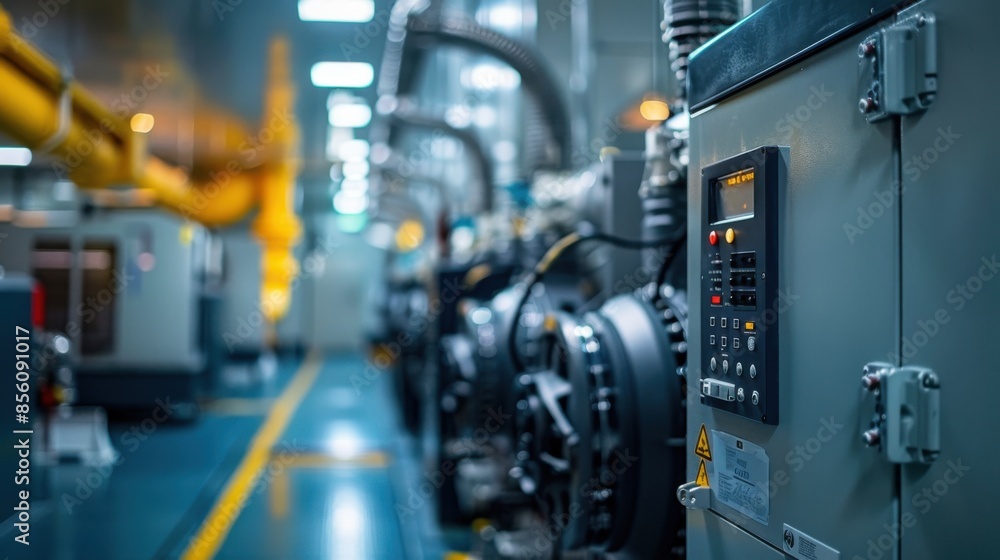 A large industrial machine with a digital display on the front A large industrial machine with a digital display on the front