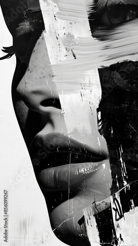 Monochrome Reflections - Abstract Art
