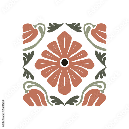 Floral abstract elements. Botanical composition. Modern trendy Matisse minimal style. Floral poster, invite. Vector arrangements for greeting card or invitation design photo