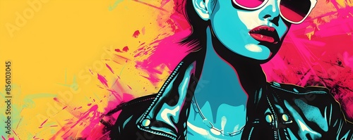 Stylized Pop Art Rock n Rol...