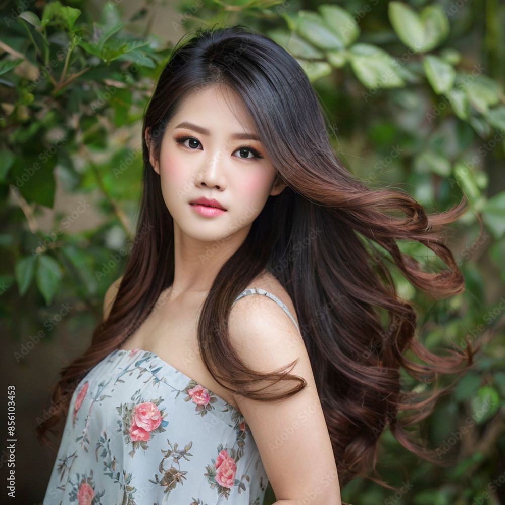 Naklejka premium 여자