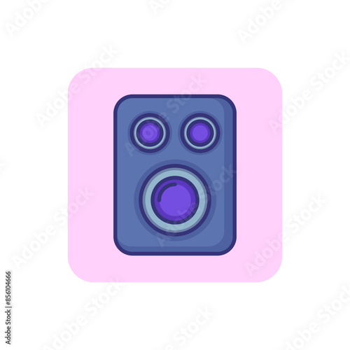 Music speaker line icon. Sound, song, dj. Volume concept. Vector illustration can be used for topics like party, entertainment, technology