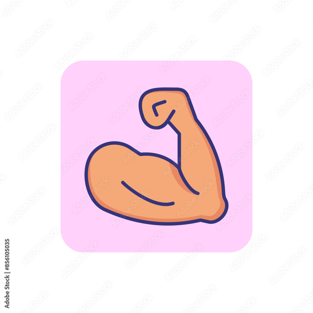 Power line icon. Power, strength, bodybuilding. Fitness concept. Health, fitness, sport. Vector illustration can be used for topics like fitness, sport, bodybuilding Power line icon. Power, strength, bodybuilding. Fitness concept. Health, fitness, sport. Vector illustration can be used for topics like fitness, sport, bodybuilding