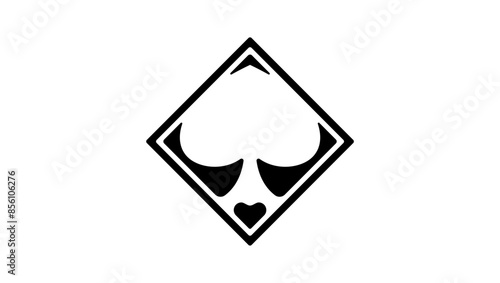 casino, gambling, card games, emblem , black isolated silhouette