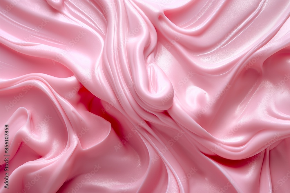 Fototapeta premium Pink cosmetic cream texture background for skincare, hydration concept