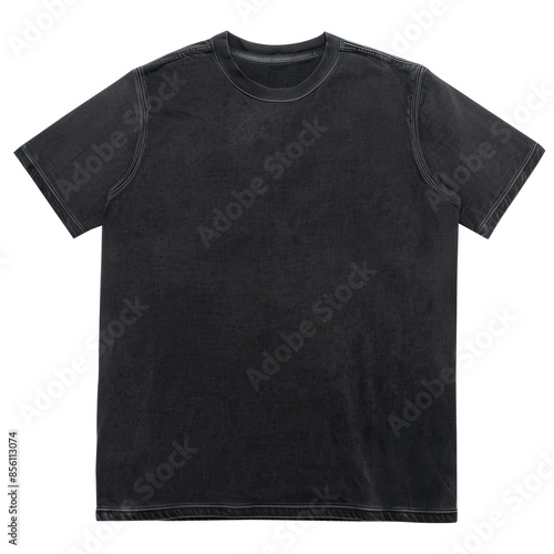 PNG Oversized Acid Washed Black Blank T-shirt Mockup Isolated On Transparent Background