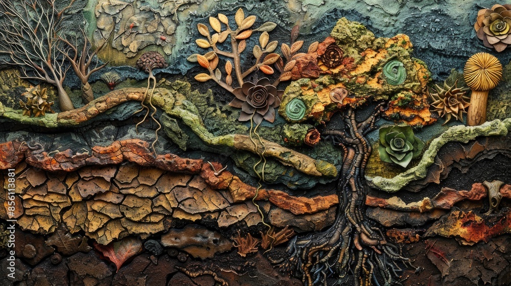 Fototapeta premium Soil texture background. Generative AI