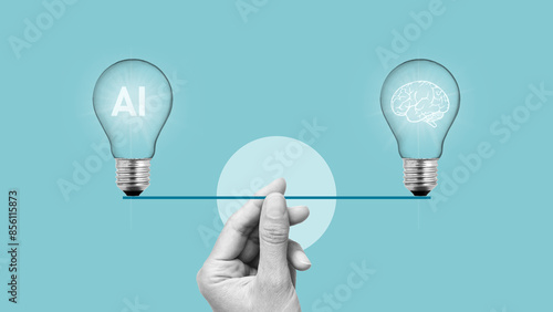 Foto Business AI artificial intelligence marketing concept