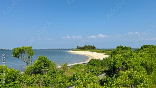 Beach on Hampton Bay in Long Island, New York