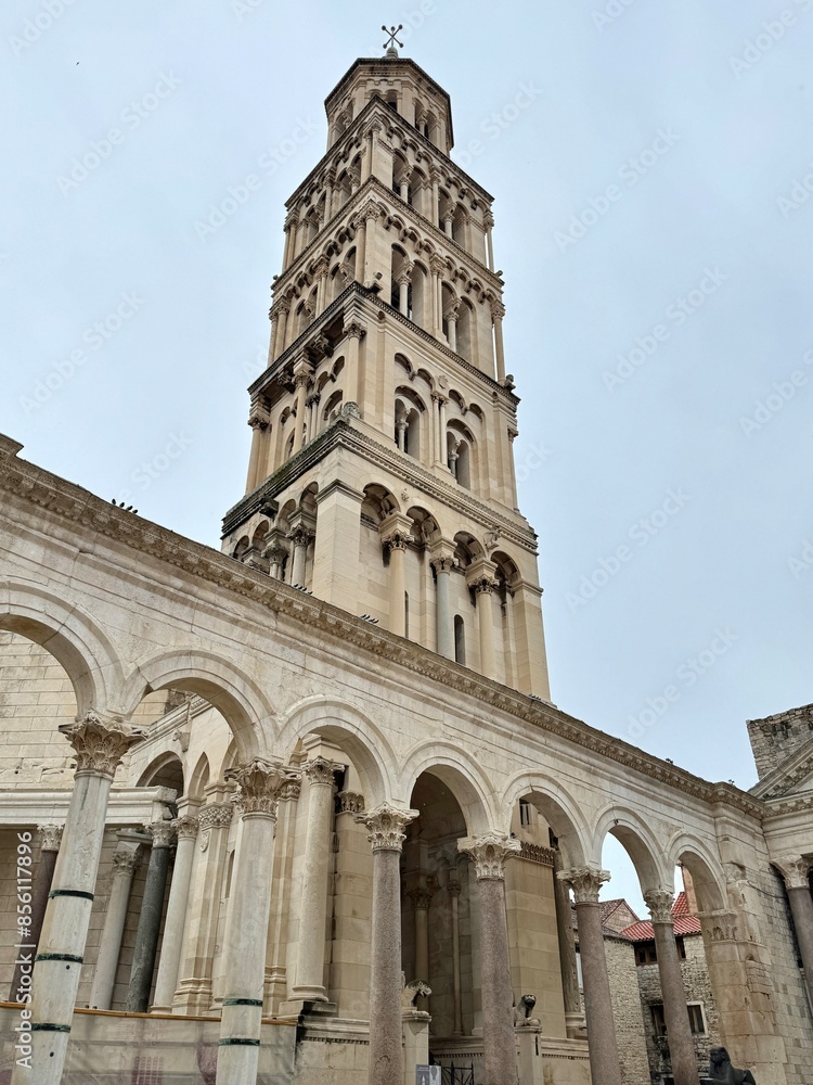 Bell Tower in Cathedral of St Domnius in Split, Croatia Bell Tower in Cathedral of St Domnius in Split, Croatia