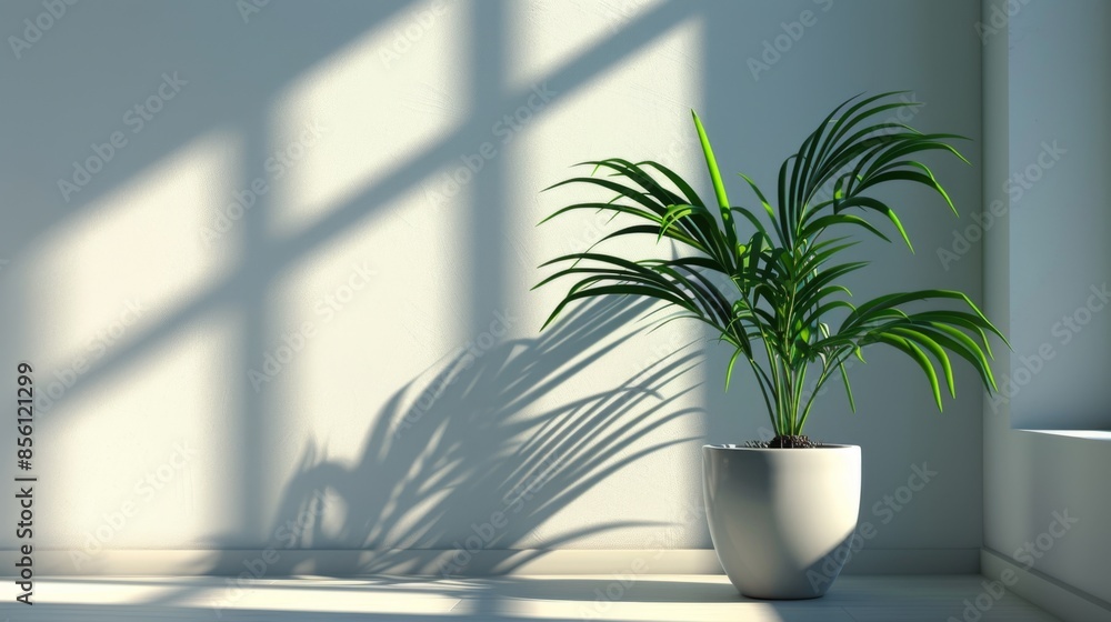 Serene Houseplant Bringing Life to a Cosy Corner in a Modern Interior Serene Houseplant Bringing Life to a Cosy Corner in a Modern Interior