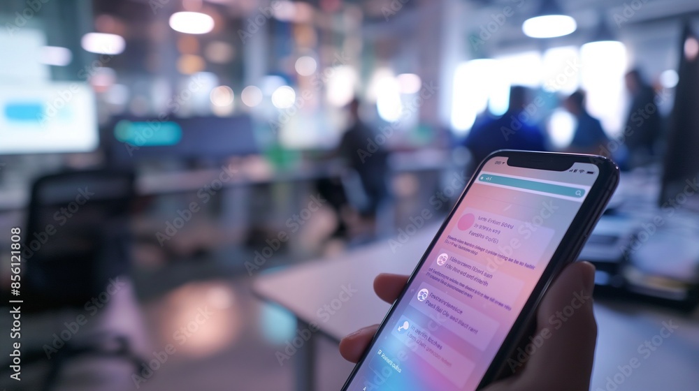 Business Professional Using Smartphone in Busy Office Environment, playing kombat in click coin game, hamster Business Professional Using Smartphone in Busy Office Environment, playing kombat in click coin game, hamster