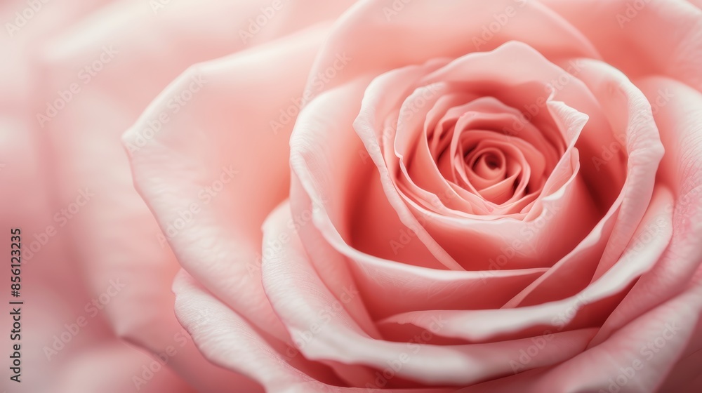 Close-up of a pink rose in full bloom, photography style, HD resolution, high sharpen, capturing intricate petal details and vibrant color against a soft, blurred background Close-up of a pink rose in full bloom, photography style, HD resolution, high sharpen, capturing intricate petal details and vibrant color against a soft, blurred background
