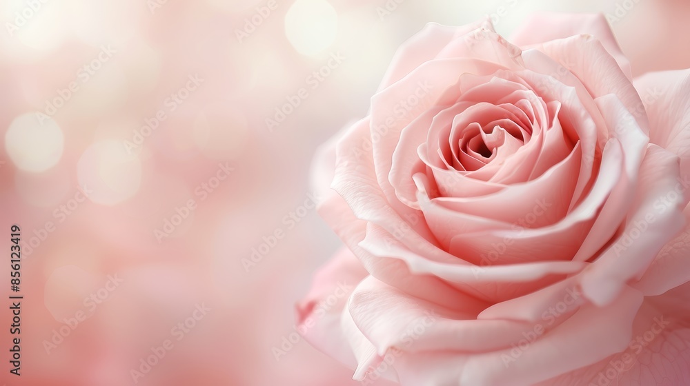 Crystal-clear image of a pink rose, captured in HD, high sharpen, each petal's texture visible, standing out against a dreamy, softly blurred background Crystal-clear image of a pink rose, captured in HD, high sharpen, each petal's texture visible, standing out against a dreamy, softly blurred background