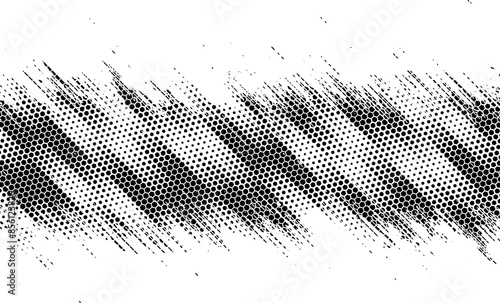 Rough, irregular texture composed of monochrome geometric elements. distressed grunge hexagon . Abstract vector illustration. Isolated on white background. Vector Format