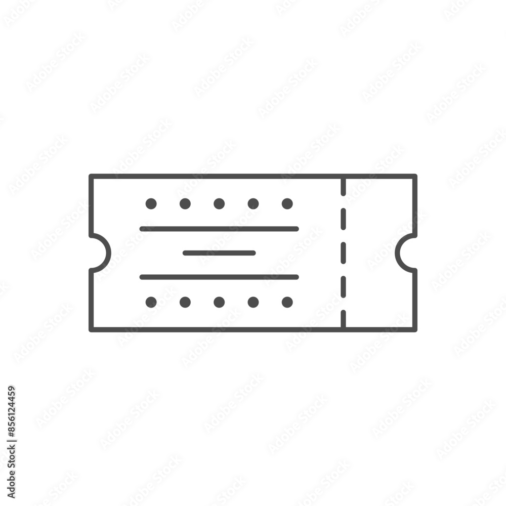 Event ticket line outline icon Event ticket line outline icon