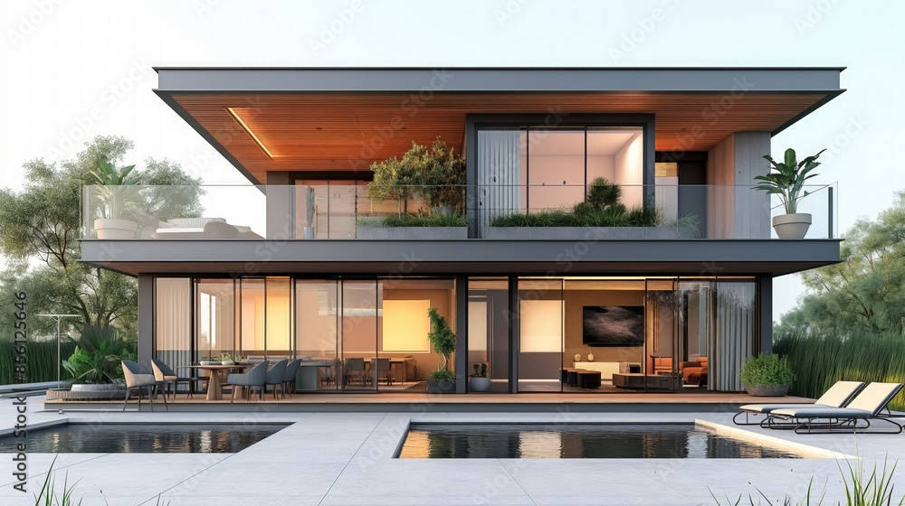Big luxury modern househouse with a swimming pool Big luxury modern househouse with a swimming pool