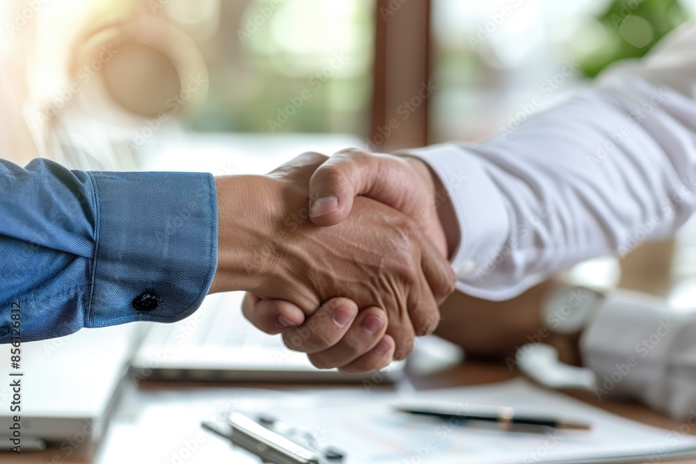 Close-up of a Business Handshake Close-up of a Business Handshake