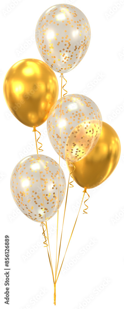 Gold and transparent celebration balloons
Gold and transparent celebration balloons