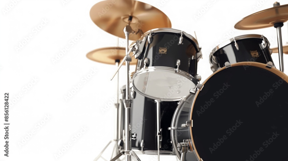 Close-up of a Black Drum Set Close-up of a Black Drum Set