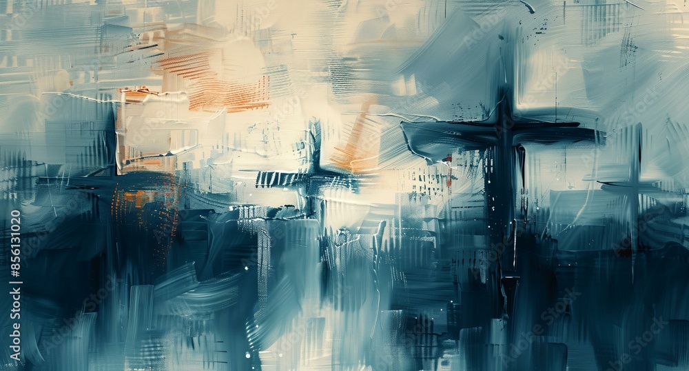 a painting of a cross a painting of a cross