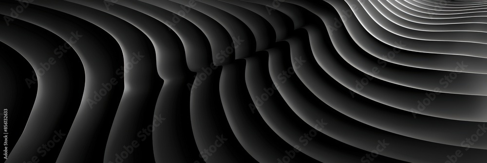 Abstract Black and White Curved Lines Abstract Black and White Curved Lines