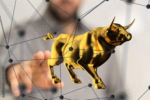 stock market 3d modern in hand