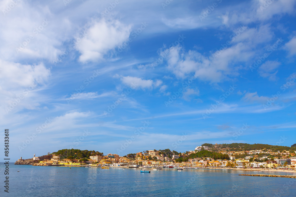 Port de Soller port of the town of Soller, in Mallorca, in the Balearic Islands, Spain Port de Soller port of the town of Soller, in Mallorca, in the Balearic Islands, Spain