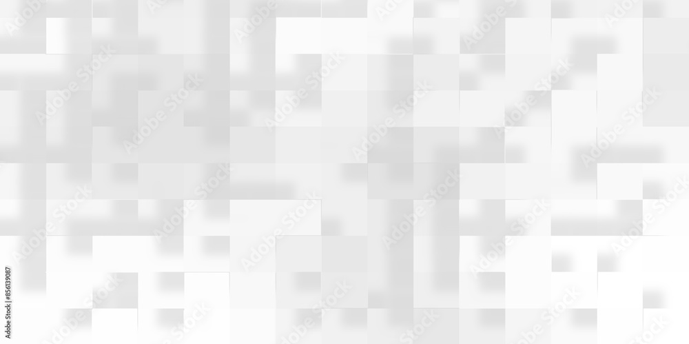 Geometric abstract white scaled cube boxes block background, seamless white or grey geometric business background, Abstract grey and white background with mosaic of white luxury pattern of squares. Geometric abstract white scaled cube boxes block background, seamless white or grey geometric business background, Abstract grey and white background with mosaic of white luxury pattern of squares.